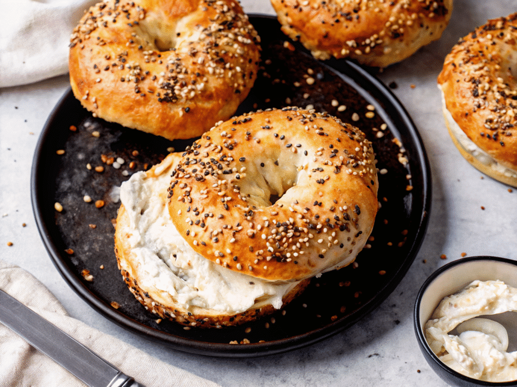 Cottage Cheese Bagel Recipes: Quick, High-Protein, 3-Ingredient Favorite Cottage Cheese Bagel Recipes Cottage cheese bagel sliced and served with cream cheese